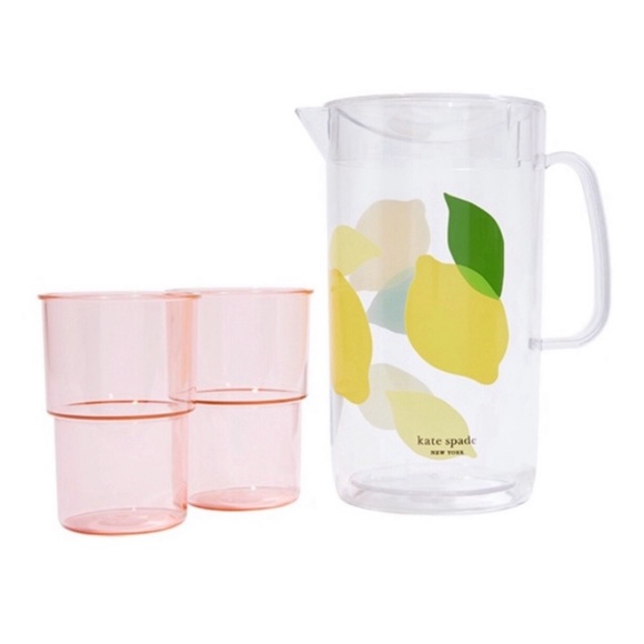 New in Box - unopened Kate Spade New York Lemonade Pitcher & Set of 2 Cups - Picture 9 of 9